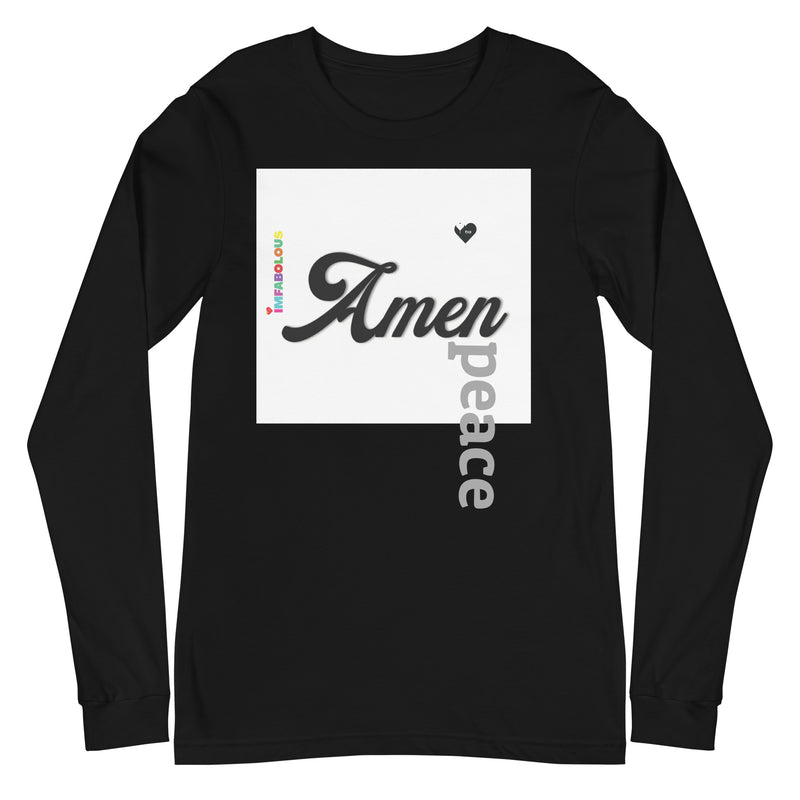 IMFABOLOUS AMEN IS PEACE Long Sleeve Tee