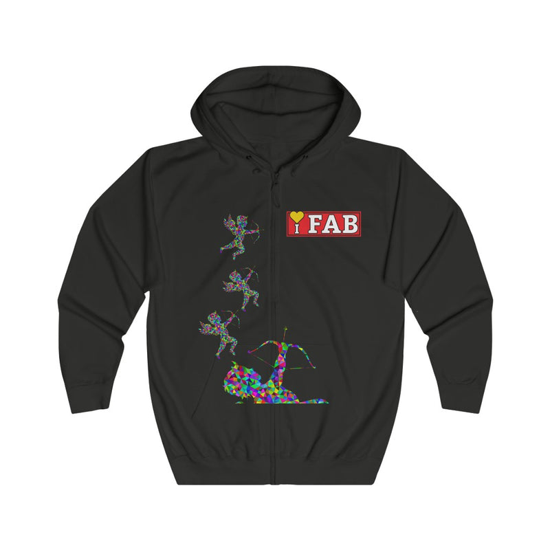 Im Fabolous BattleForLove Unisex Full Zip Hoodie (YellowHeart)