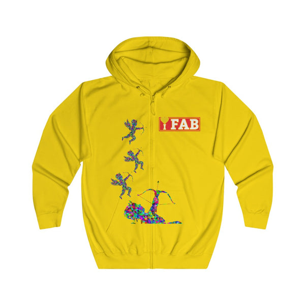 Im Fabolous BattleForLove Unisex Full Zip Hoodie (YellowHeart)