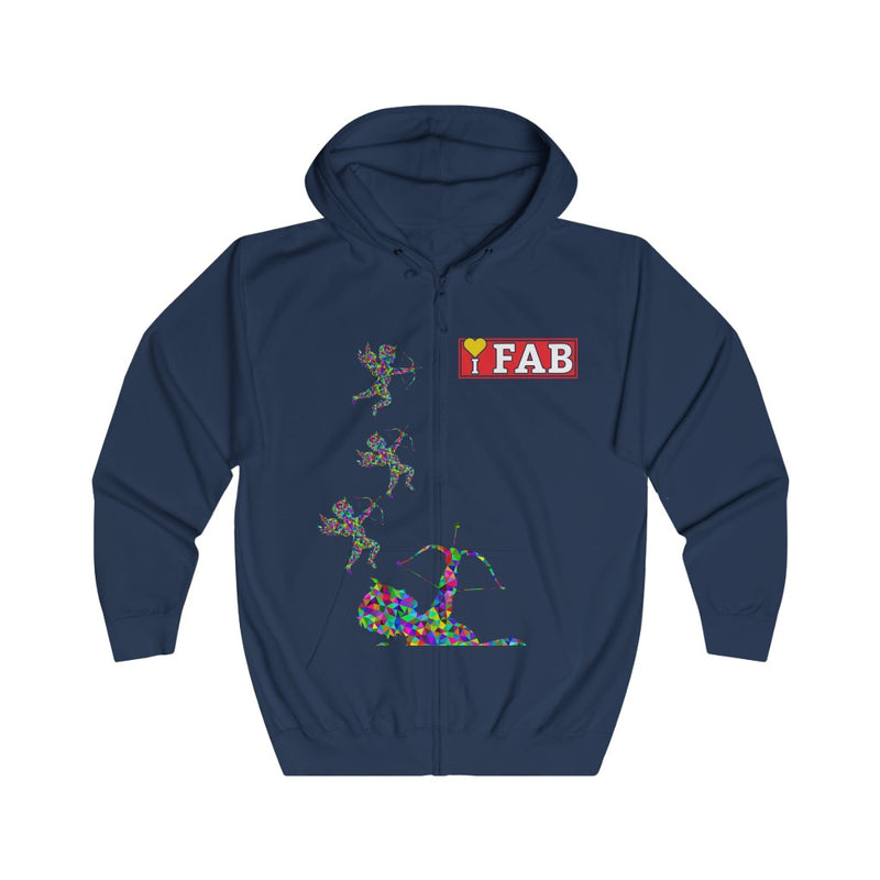 Im Fabolous BattleForLove Unisex Full Zip Hoodie (YellowHeart)