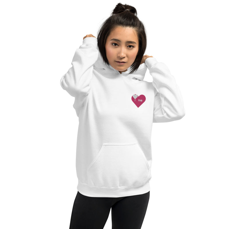 Im Fabolous BigHeart Unisex Hoodie (WhiteHeart)