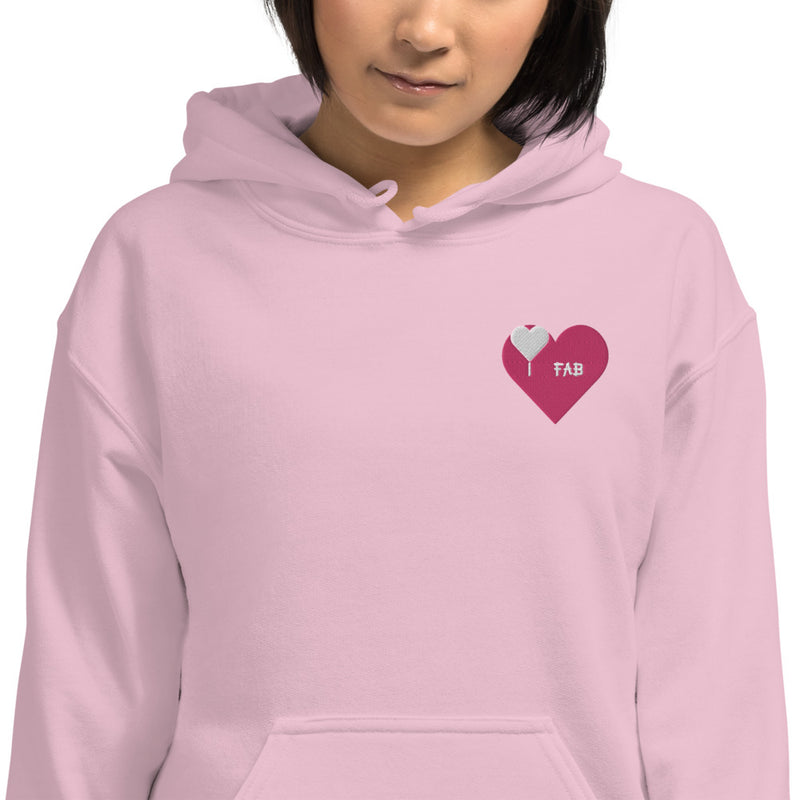 Im Fabolous BigHeart Unisex Hoodie (WhiteHeart)