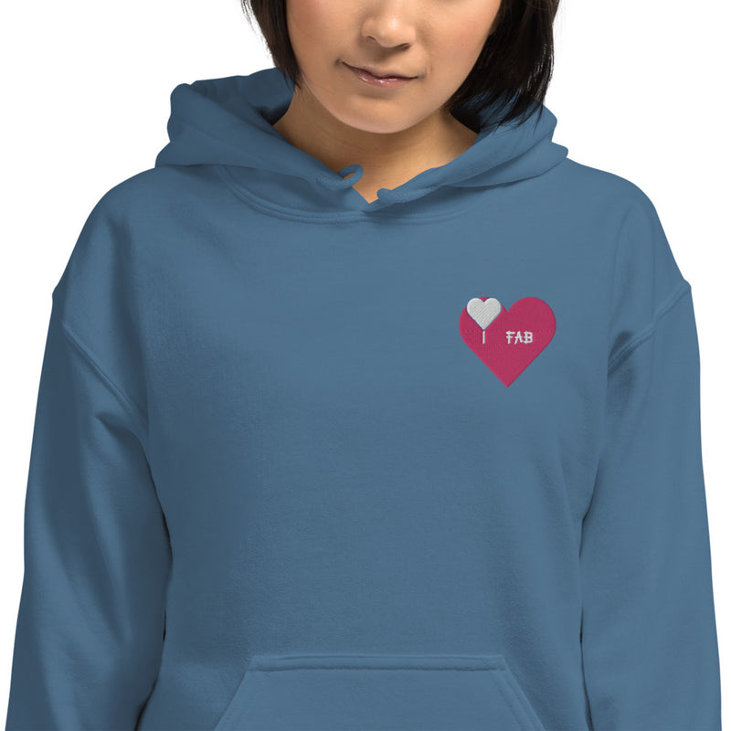 Im Fabolous BigHeart Unisex Hoodie (WhiteHeart)