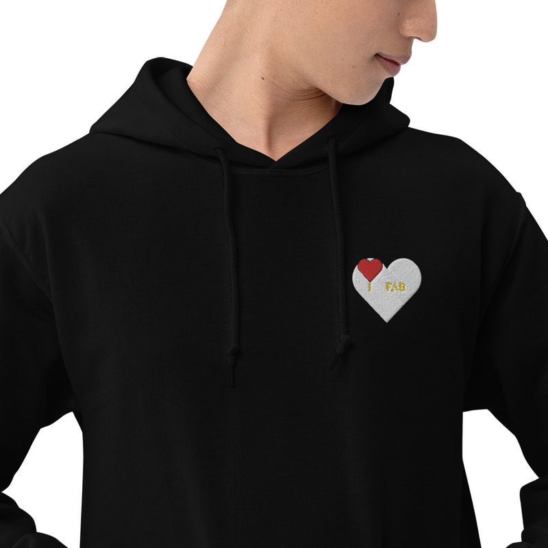 Im Fabolous BIGHEART EMBROIDERED Hoodie (RedHeart)