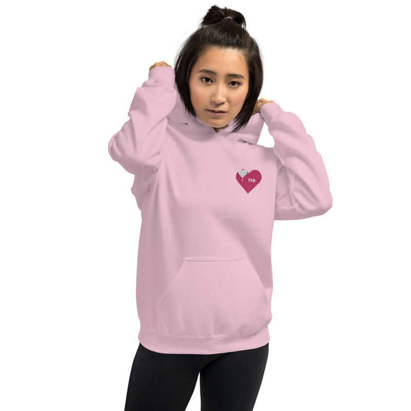 Im Fabolous BigHeart Unisex Hoodie (WhiteHeart)