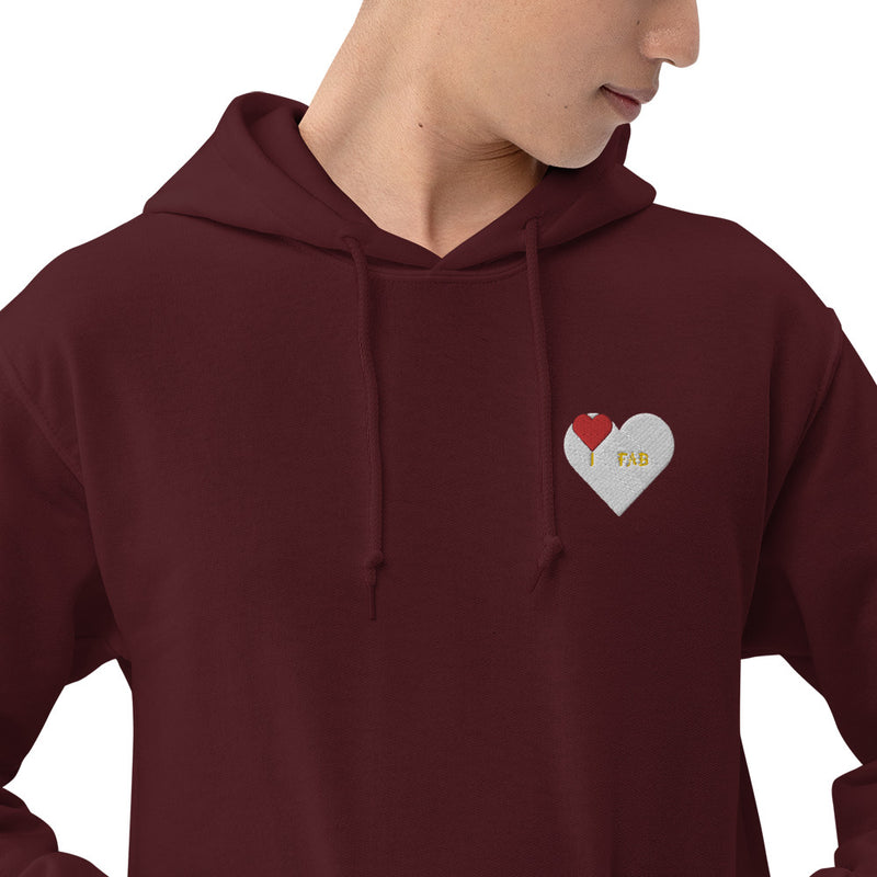 Im Fabolous BIGHEART EMBROIDERED Hoodie (RedHeart)