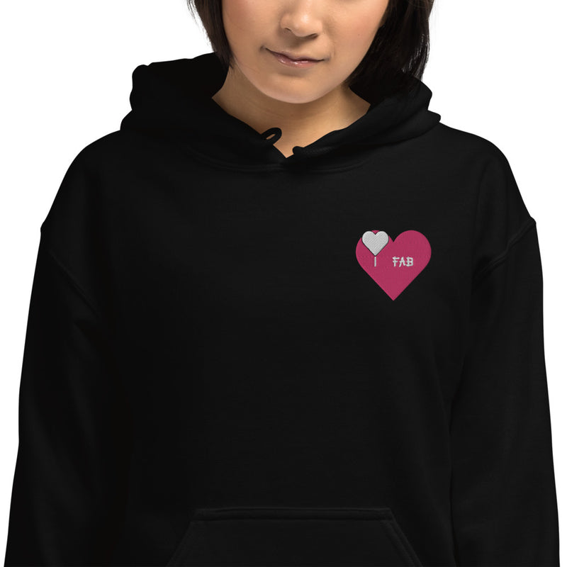 Im Fabolous BigHeart Unisex Hoodie (WhiteHeart)