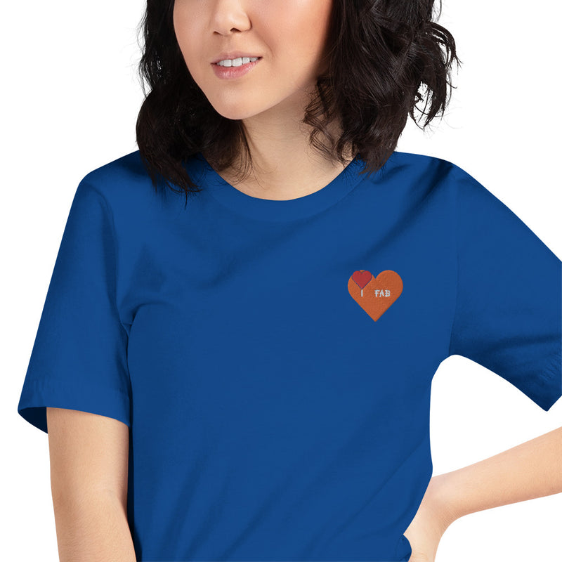 Im Fabolous Flame Short-Sleeve Unisex T-Shirt (RedHeart)