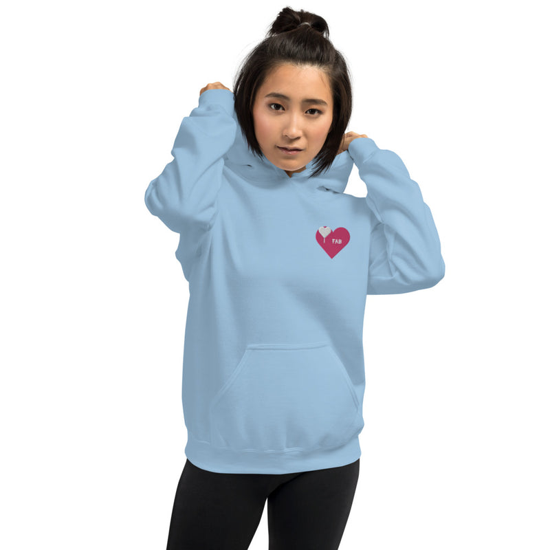 Im Fabolous BigHeart Unisex Hoodie (WhiteHeart)