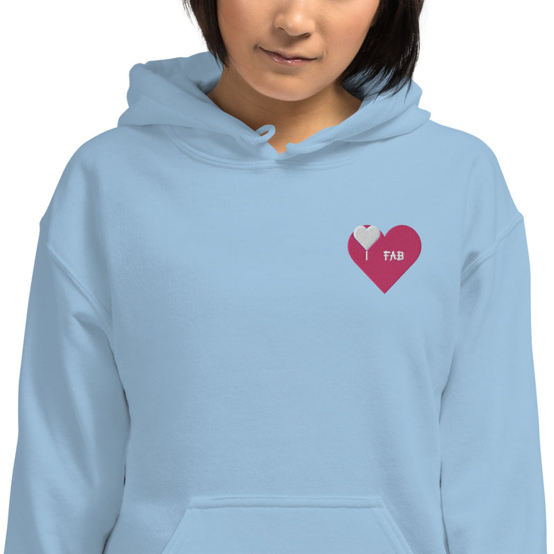 Im Fabolous BigHeart Unisex Hoodie (WhiteHeart)