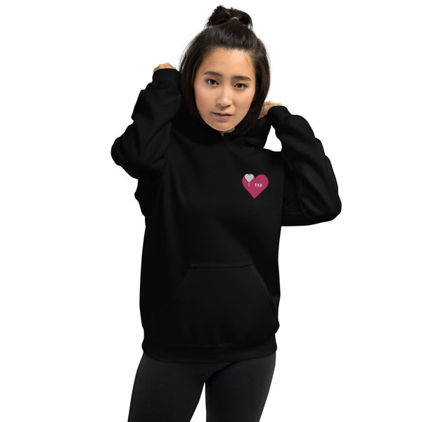 Im Fabolous BigHeart Unisex Hoodie (WhiteHeart)