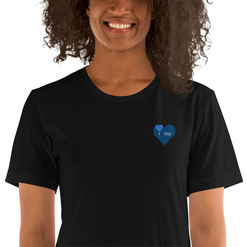 ImFabolous BabyBlue Short-Sleeve Unisex T-Shirt (BlueHeart)