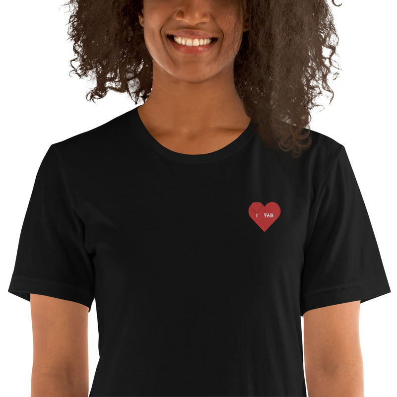 ImFabolous BloodRed Short-Sleeve Unisex T-Shirt (RedHeart)