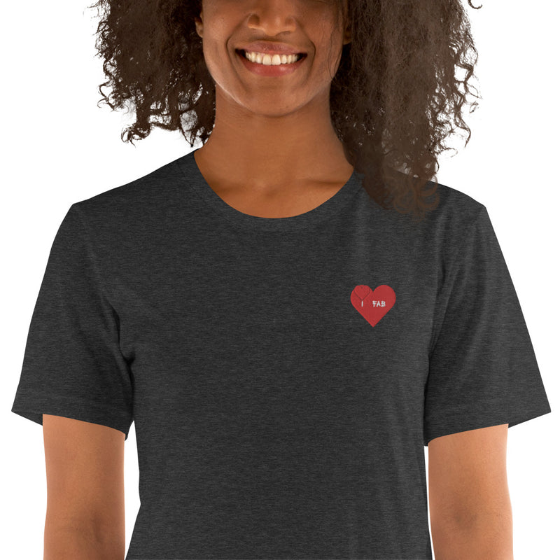 ImFabolous BloodRed Short-Sleeve Unisex T-Shirt (RedHeart)